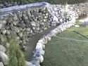 Waterfall/Retaining Wall With New Sod (After)