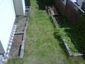 Before - Sloped access to rear yard (top view)